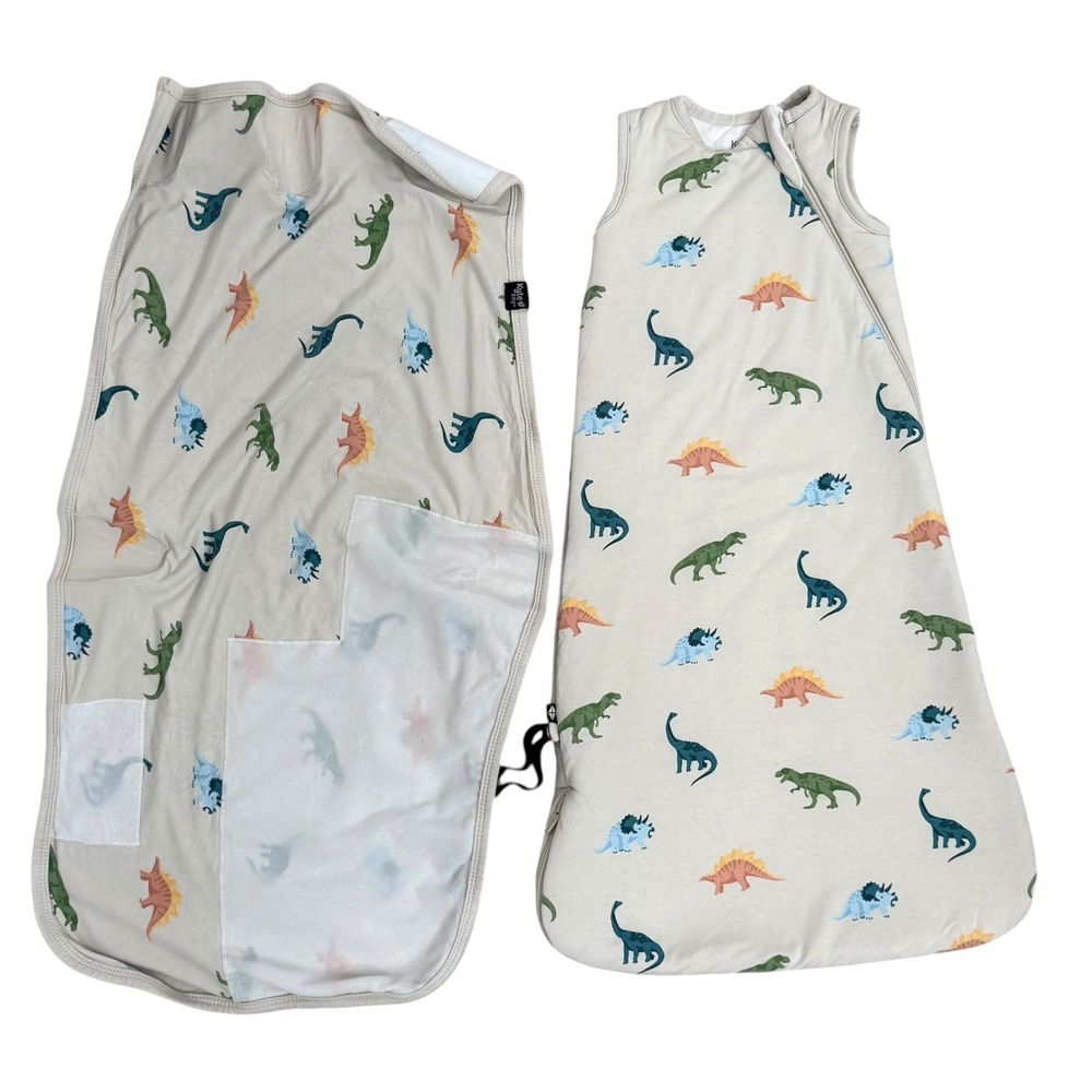 Kyte Baby Dino Print Bamboo Sleep Bag Swaddler Set 1.0 TOG  XS 7-13 lbs Unisex